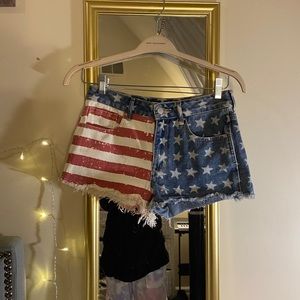 Bullhead American Flag Shorts